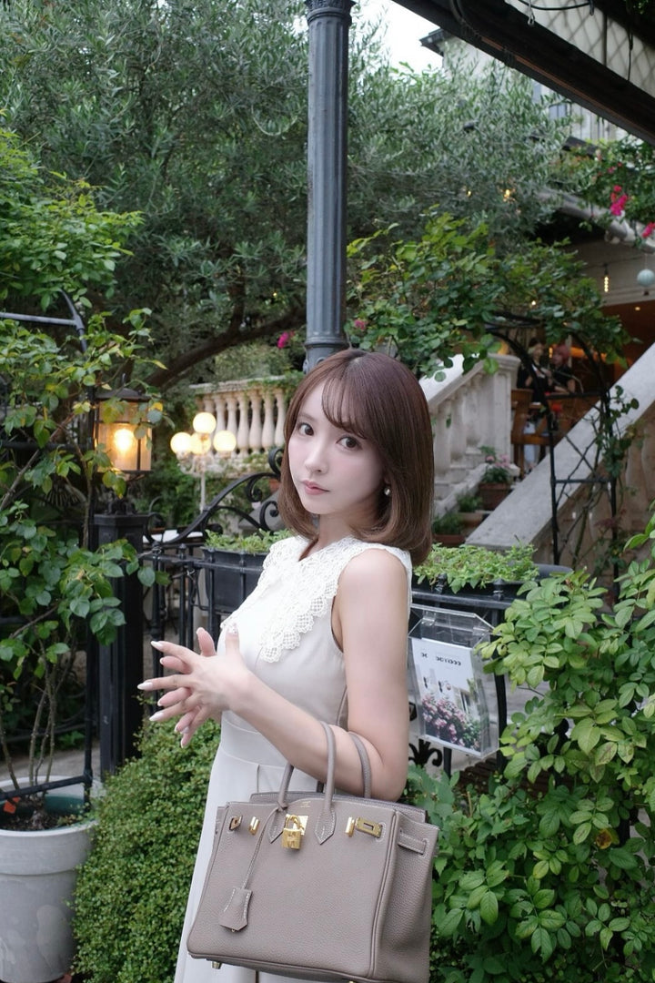 Lace Collar Sleeveless Dress - MISTREASS