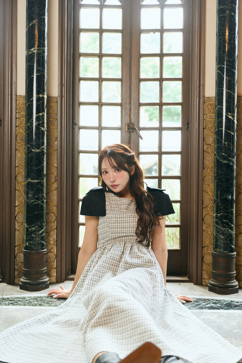 【11月下旬配送】Multi Way Ribbon Tweed Dress