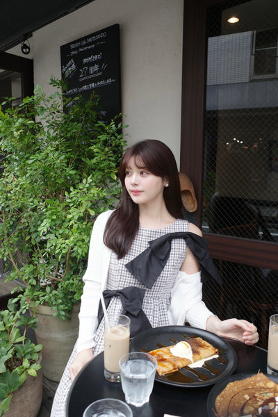 【11月下旬配送】Multi Way Ribbon Tweed Dress