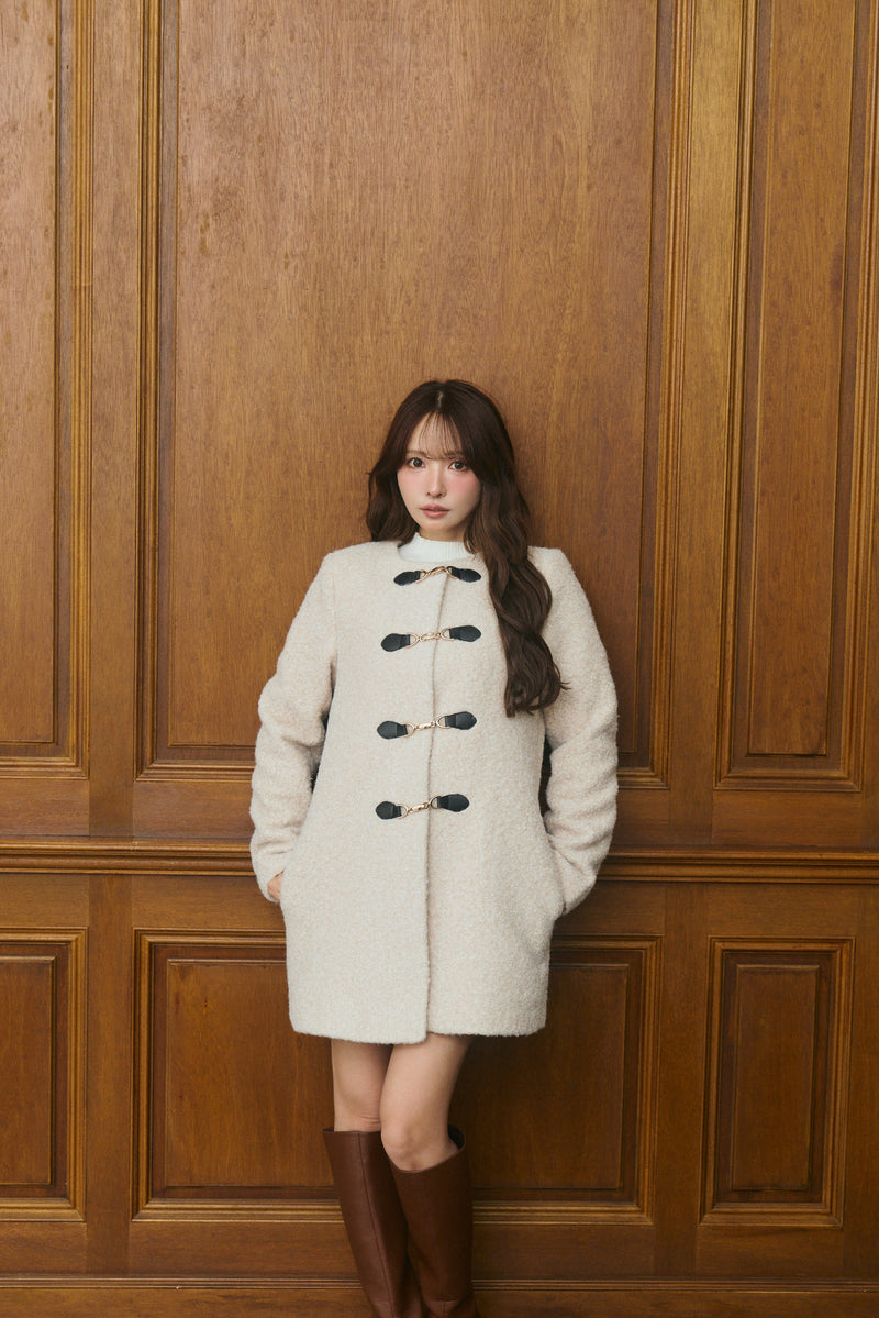 【11月下旬配送】Elegant Bit Bouclé Coat