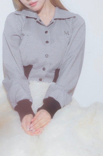 Gingham Check Compact Blouson