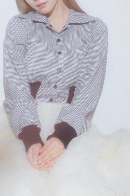 Gingham Check Compact Blouson