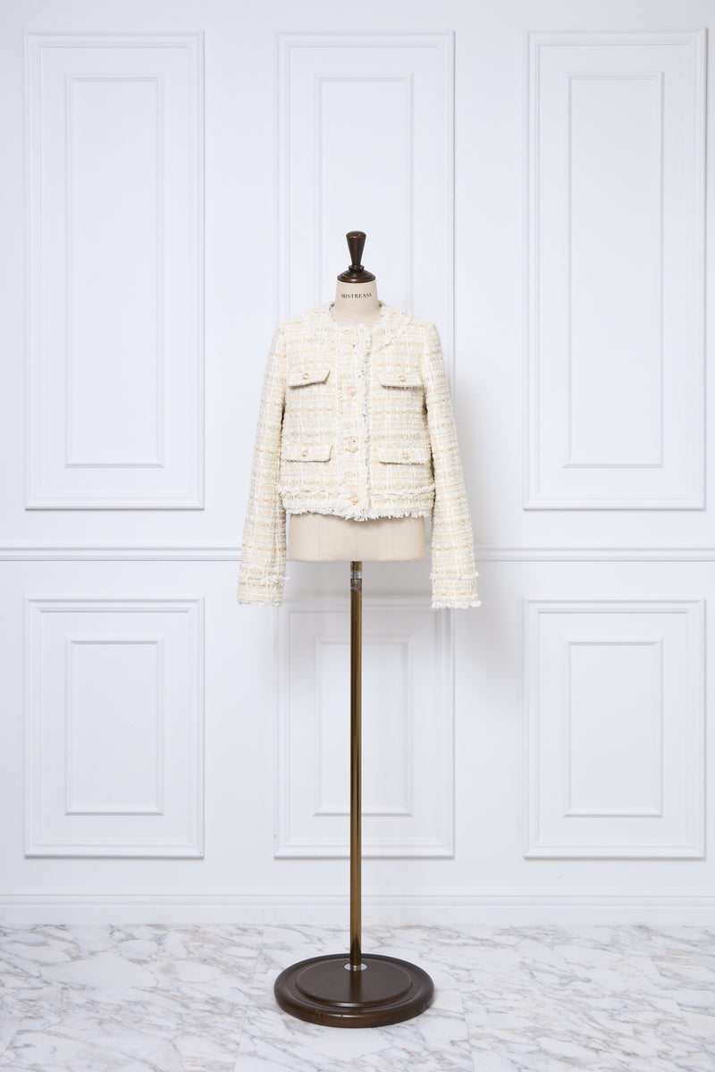 【10月下旬配送】Romantic Tweed Fringe Jacket