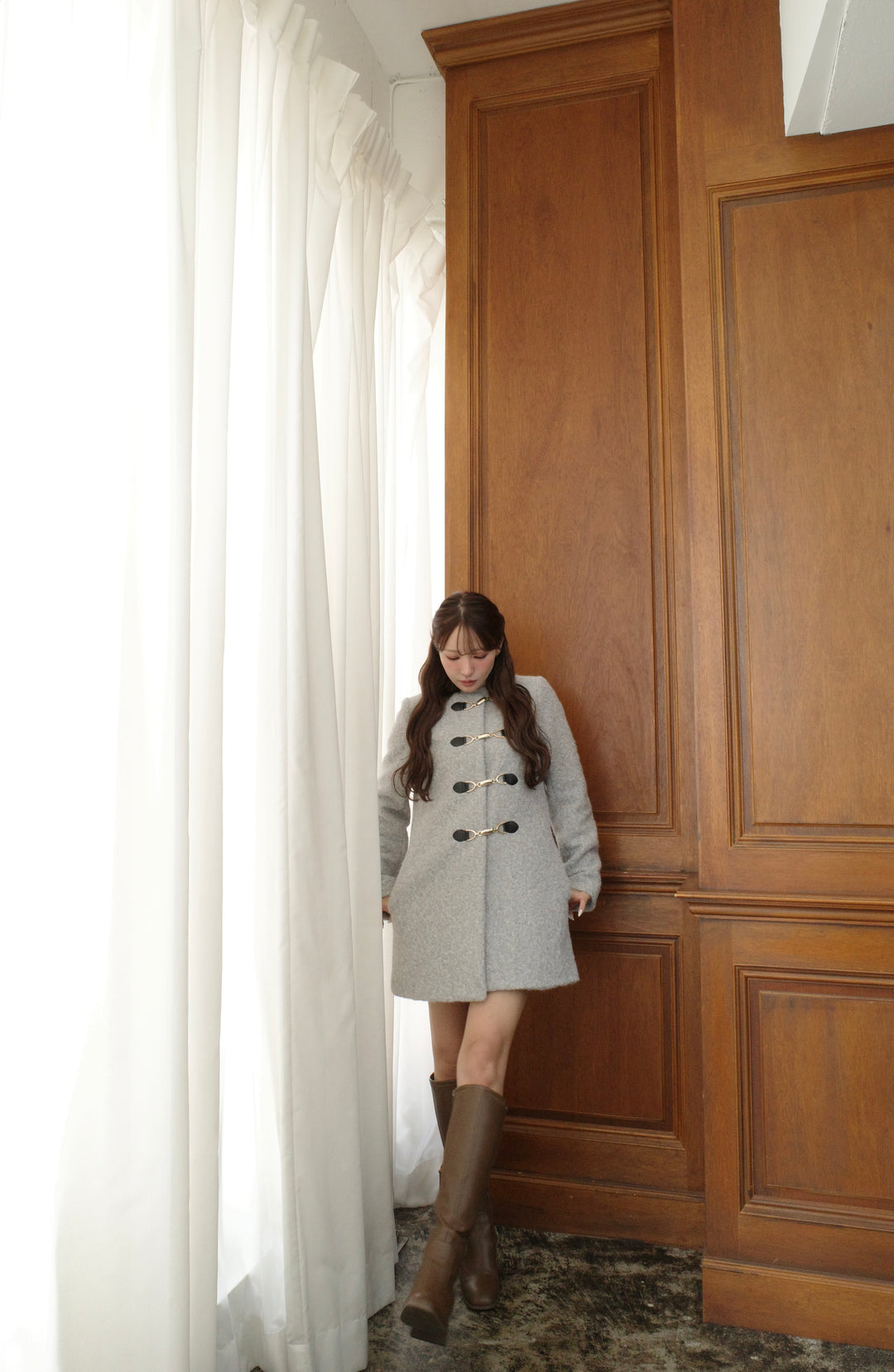 Elegant Bit Bouclé Coat - MISTREASS