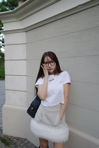 Sweat Hoodie & Frill Skirt Set