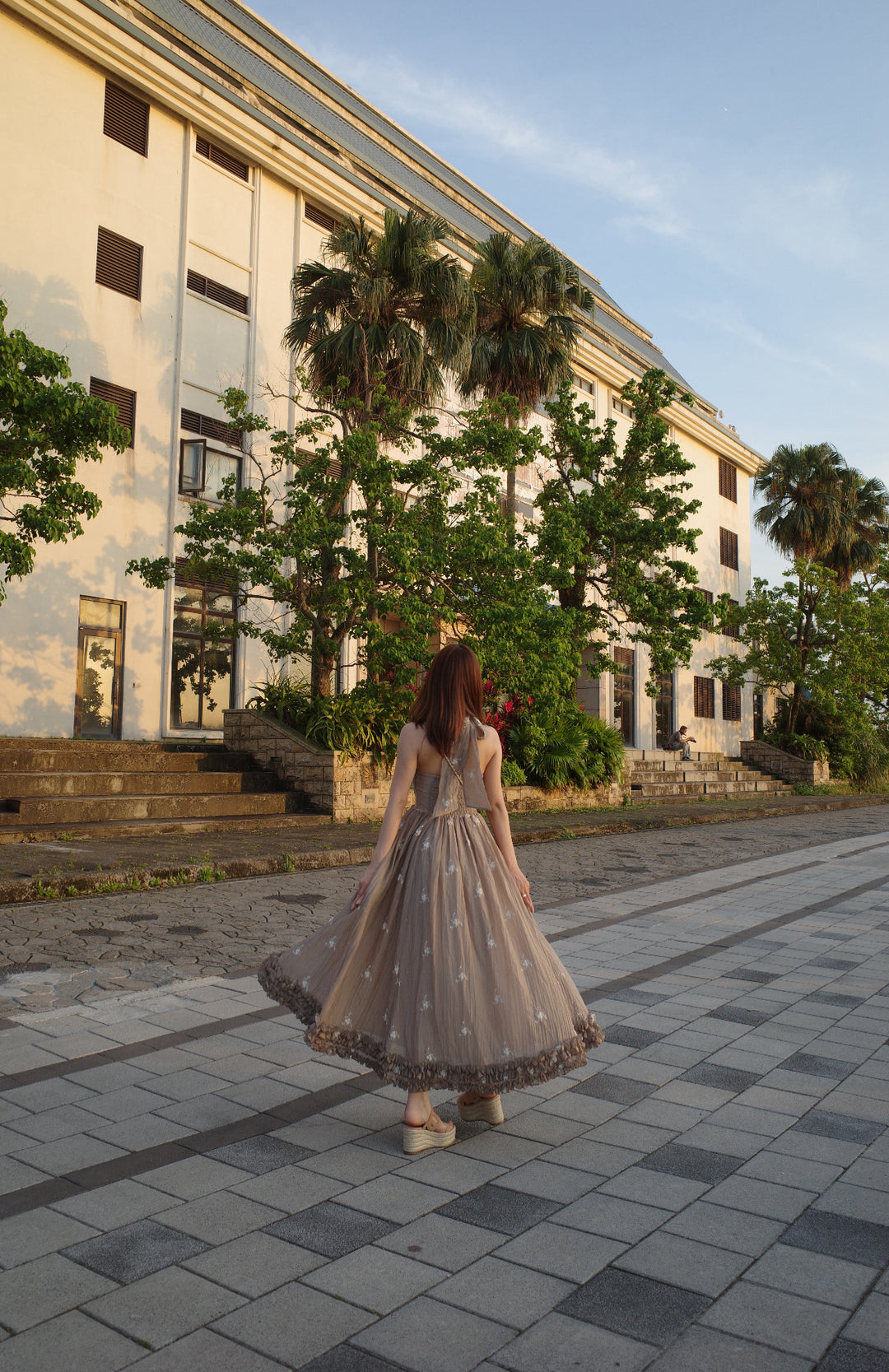 Blooming Veil Halter Dress - MISTREASS