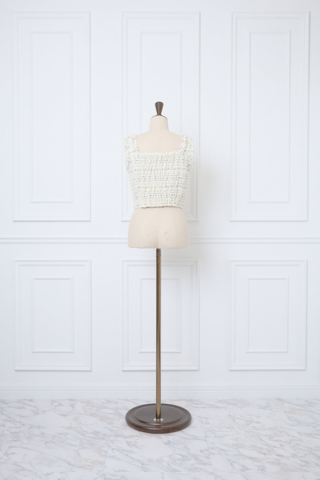 ミストレアス　Nep Tweed Compact Bustier ブルー　グレー Compact Tweed Bustier - MISTREASS