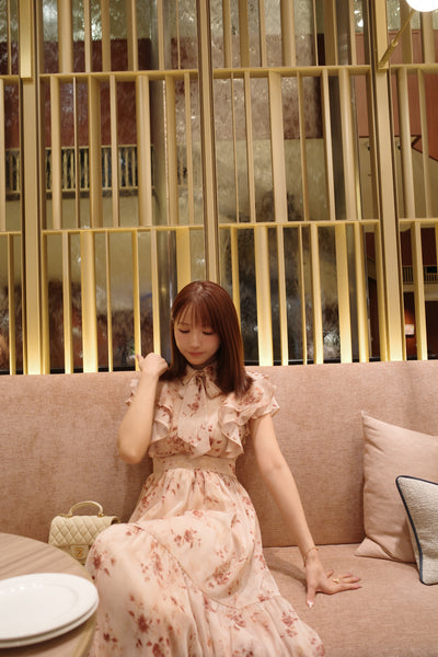Frill Sleeve Flower Dress - MISTREASS