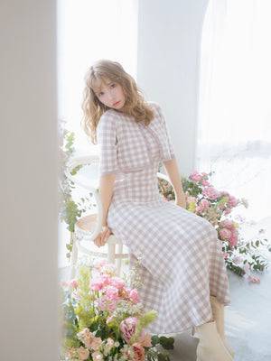 ミストレアス Pearl Strap Sheer Plaid Dress（今夜20:00発売