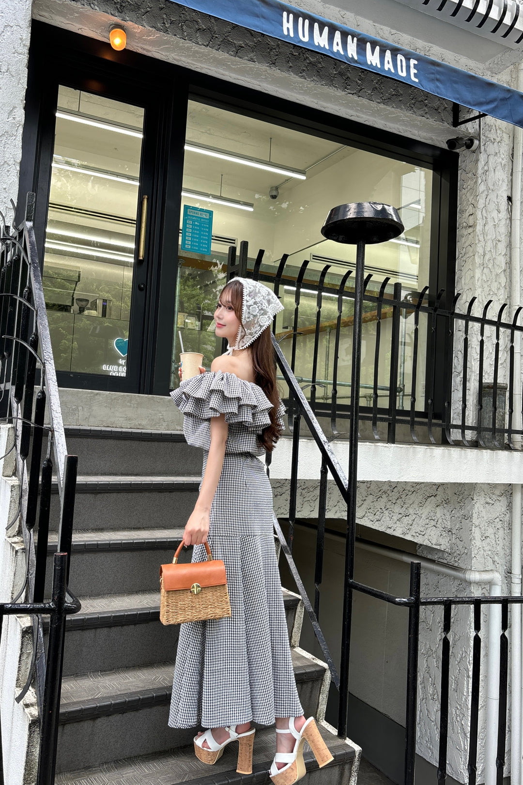 Gingham Check Frill Top & Long Skirt - MISTREASS
