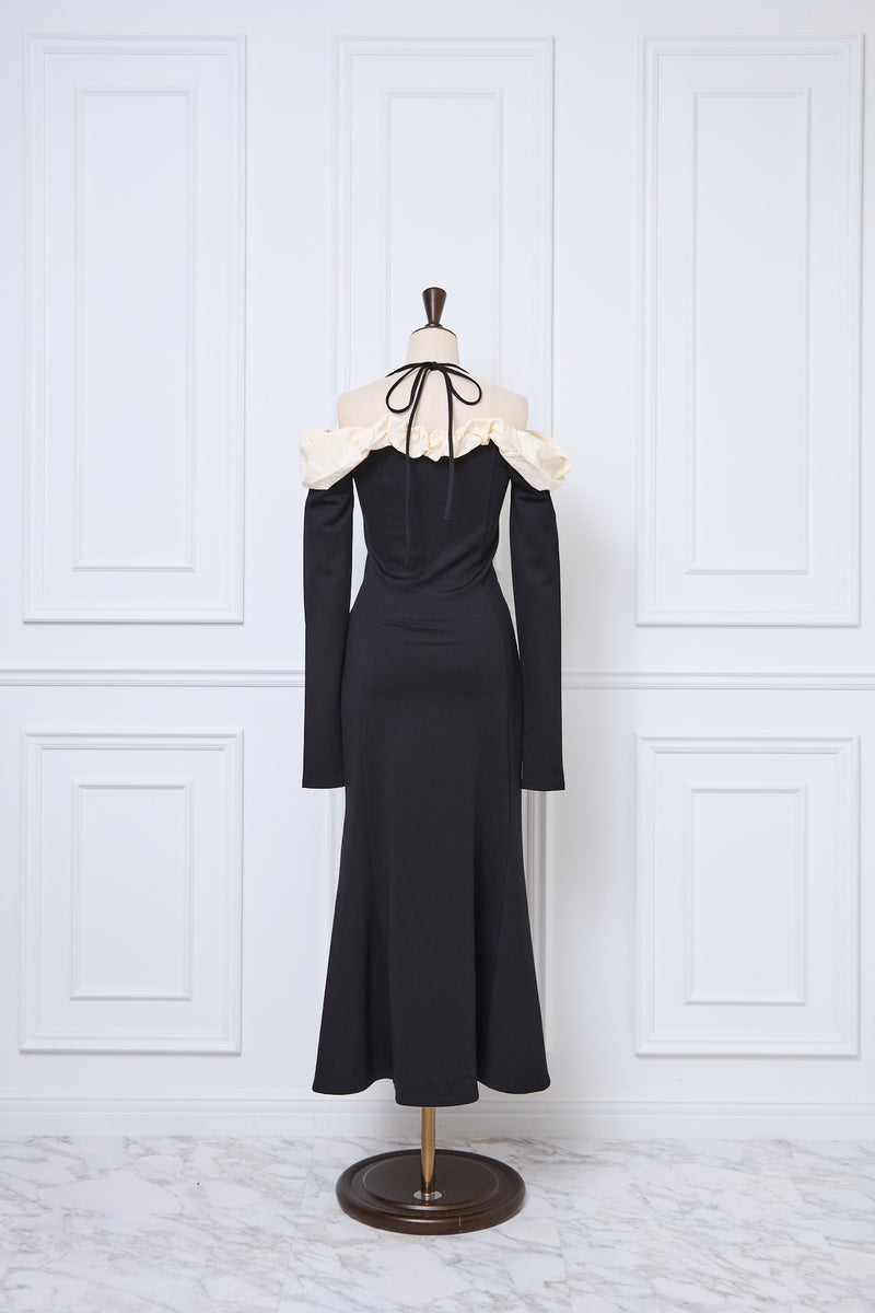 【9月下旬配送】Whipped Ruffle Semi-Mermaid Dress