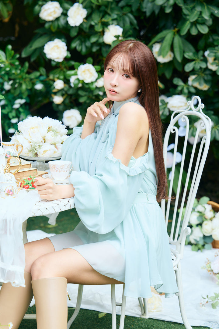 Open Shoulder Chiffon Setup - MISTREASS