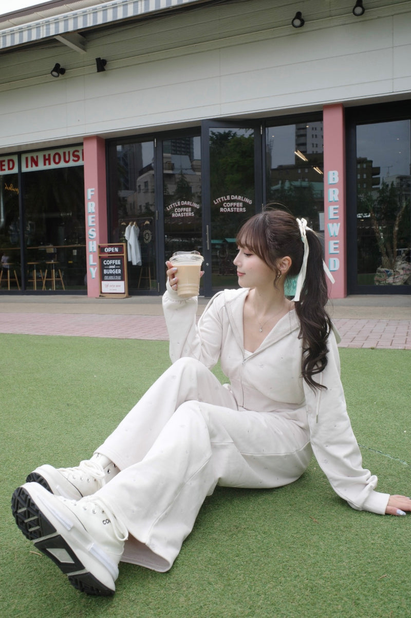 Allover Embroidery Hoodie & Pants