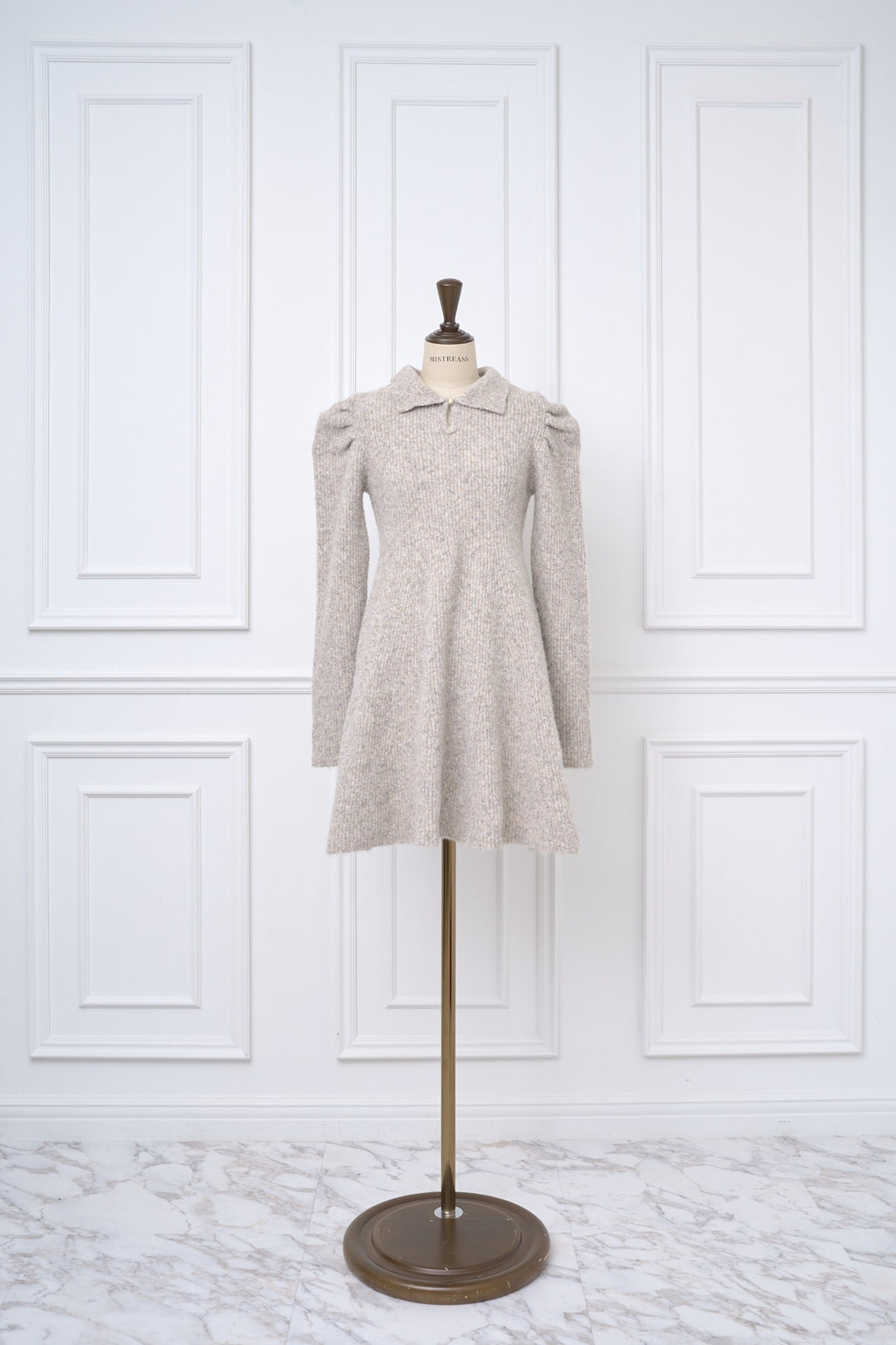 Puff Sleeve Knit Dress - MISTREASS Puff Sleeve Knit Dress - MISTREASS