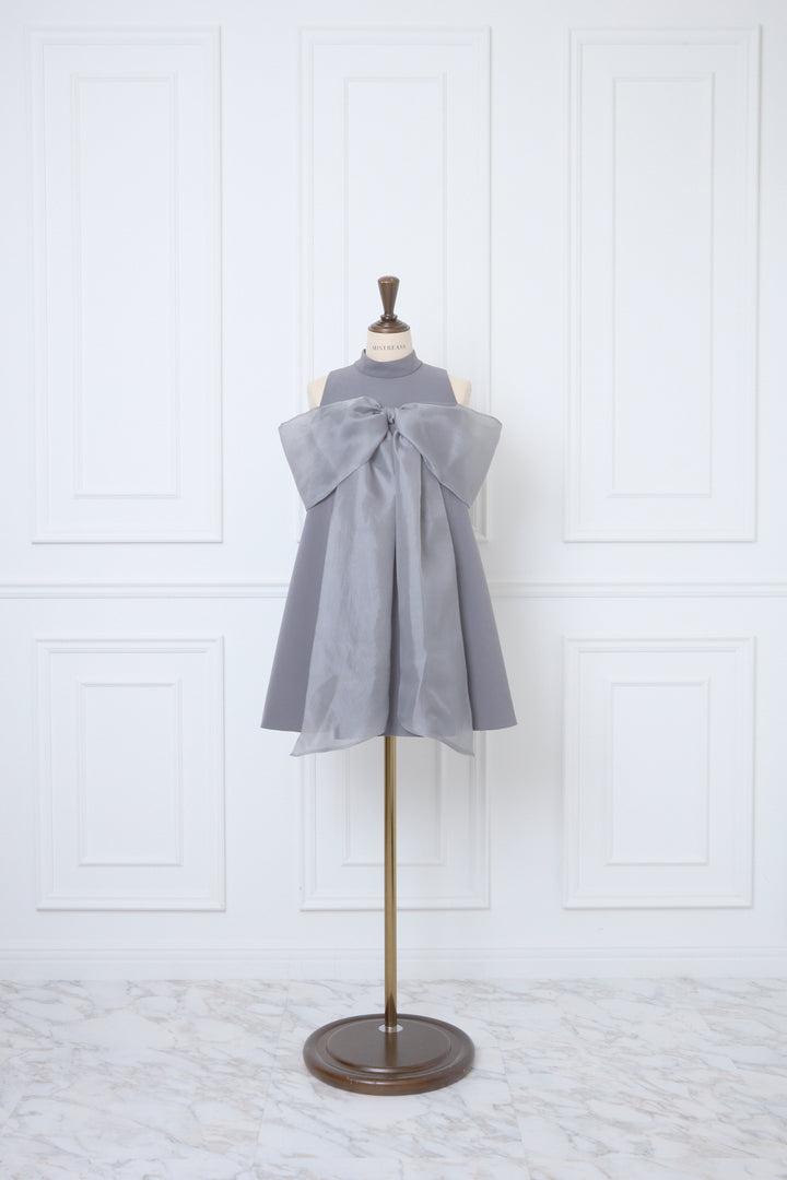 ワンピース Sheer Big Ribbon Mini Dress Sheer Big Ribbon Mini Dress - MISTREASS