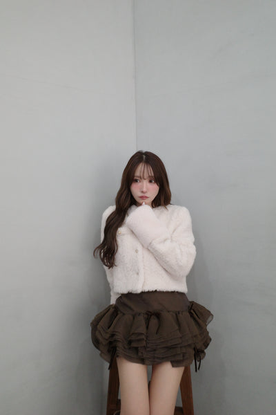 【11月下旬配送】Romantic Sheer Frill Skirt