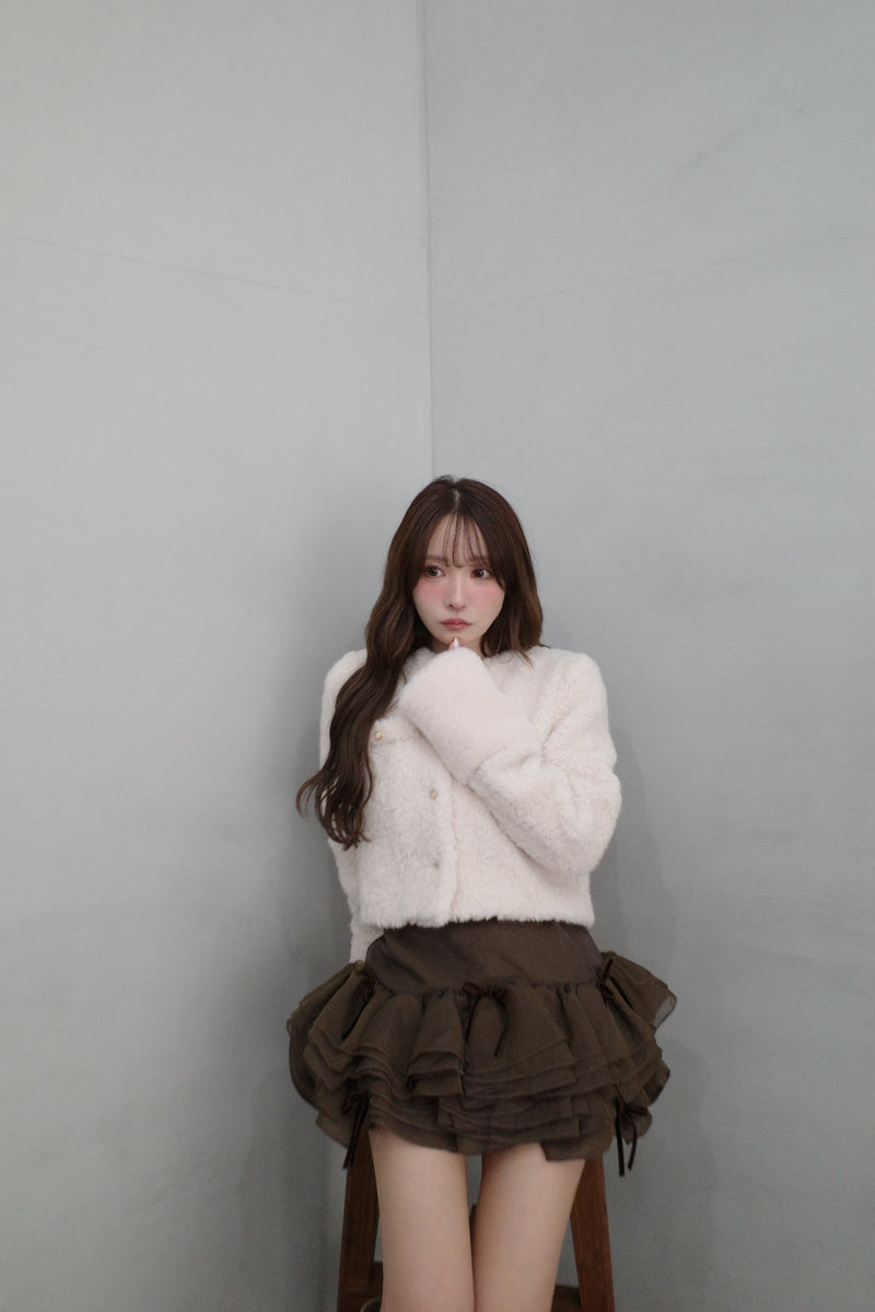 【11月下旬配送】Romantic Sheer Frill Skirt