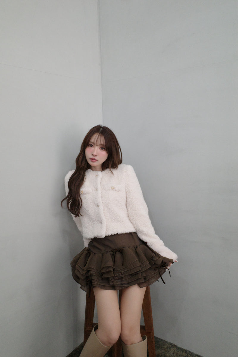 【11月下旬配送】Romantic Sheer Frill Skirt
