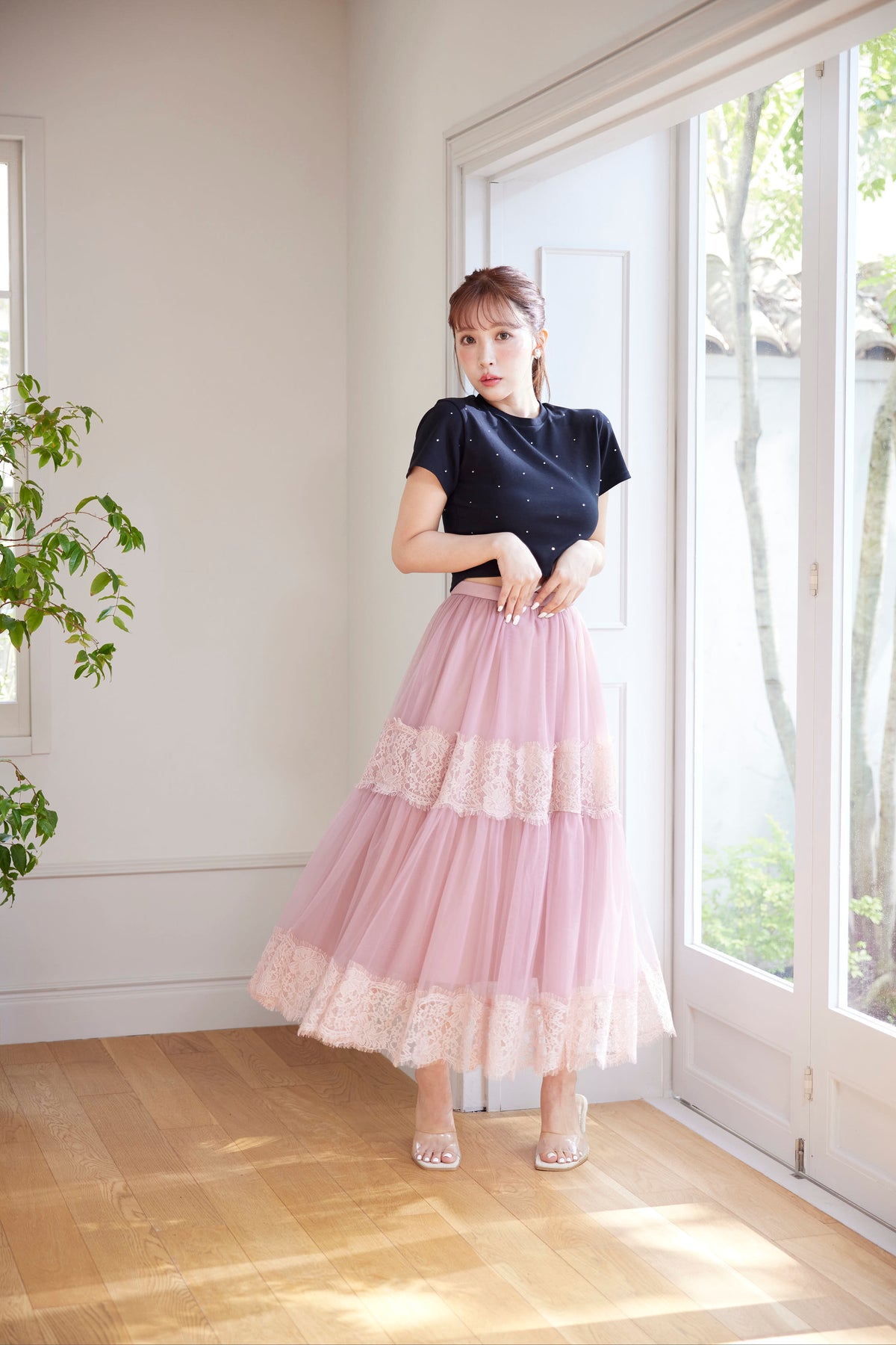 Tulle & Race Volume Flare Skirt - MISTREASS