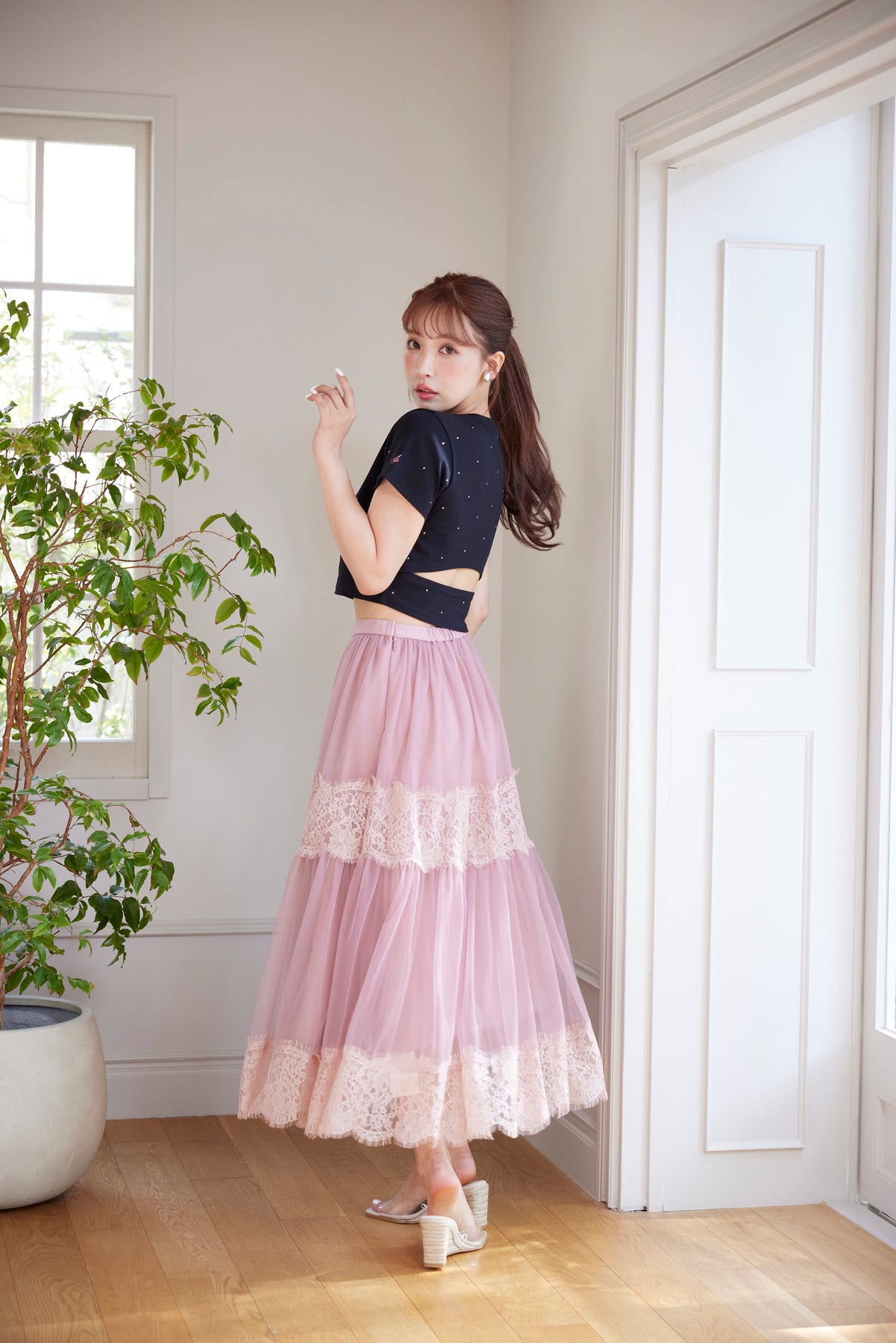 Tulle & Race Volume Flare Skirt - MISTREASS