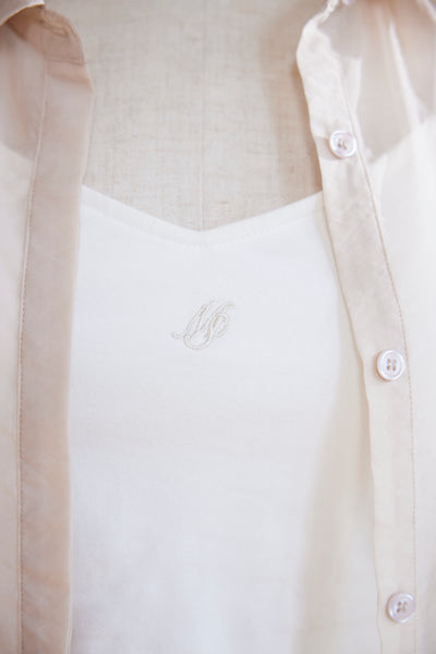 Sheer Shirt & Cup In Camisole
