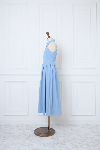 Denim Amerian Sleeve Long Dress