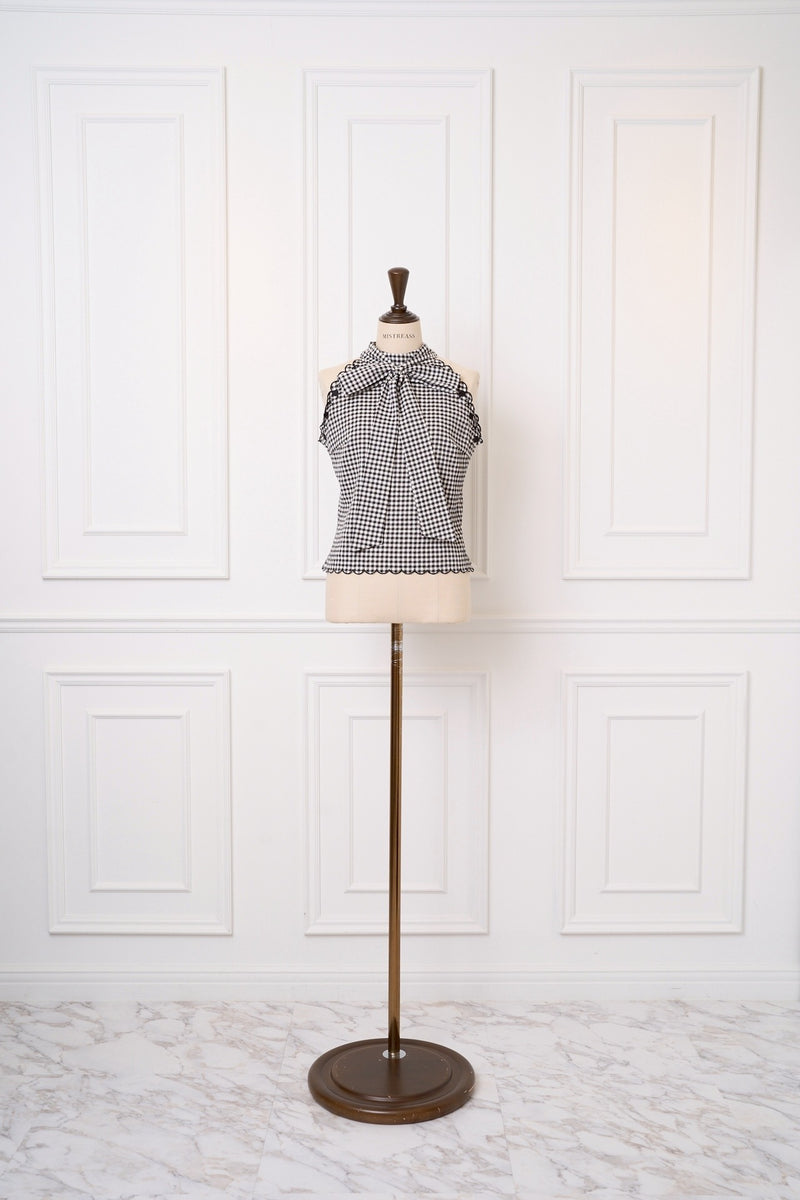 Rose Embroidery Gingham Blouse - MISTREASS