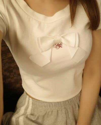【再入荷/7月上旬配送】Front Ribbon Compact T-Shirt