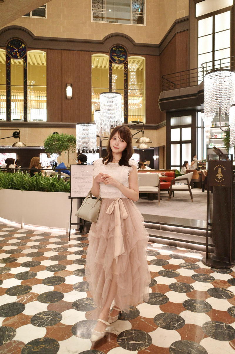 ミストレアス MISTREASS Sheer Sparkle Frill Top Sheer Sparkle Frill Top - MISTREASS