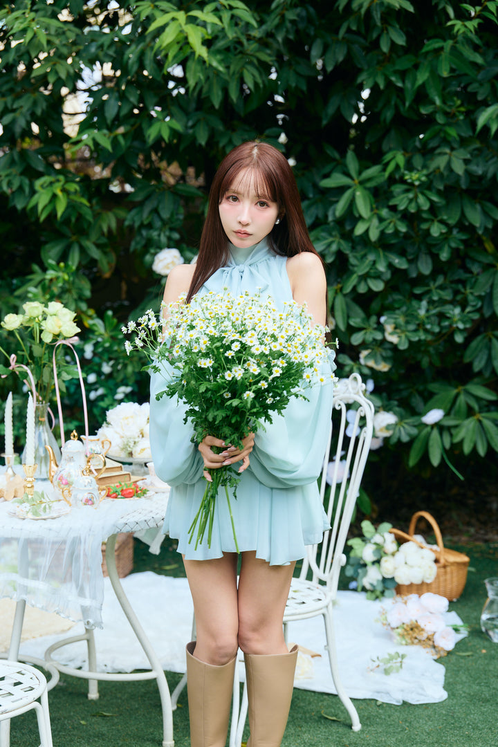 Open Shoulder Chiffon Setup - MISTREASS