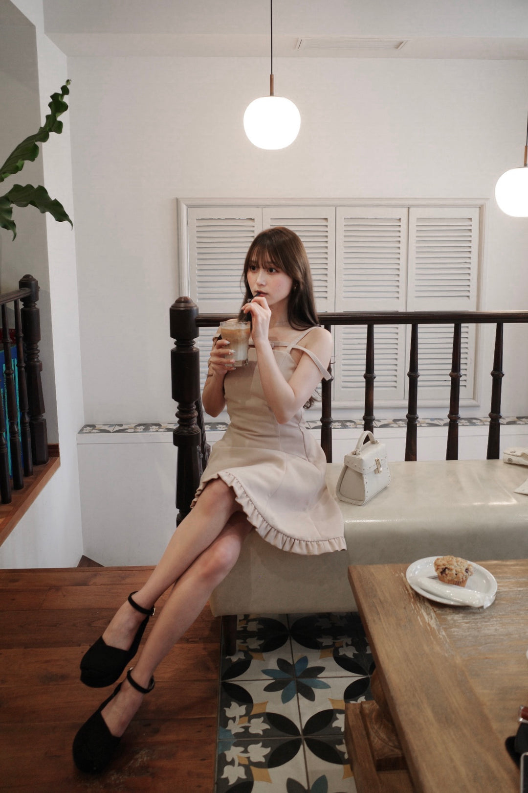Narrow Strap Fit & Flare Mini Dress グレー Narrow Strap Fit & Flare Mini Dress グレー - メルカリ