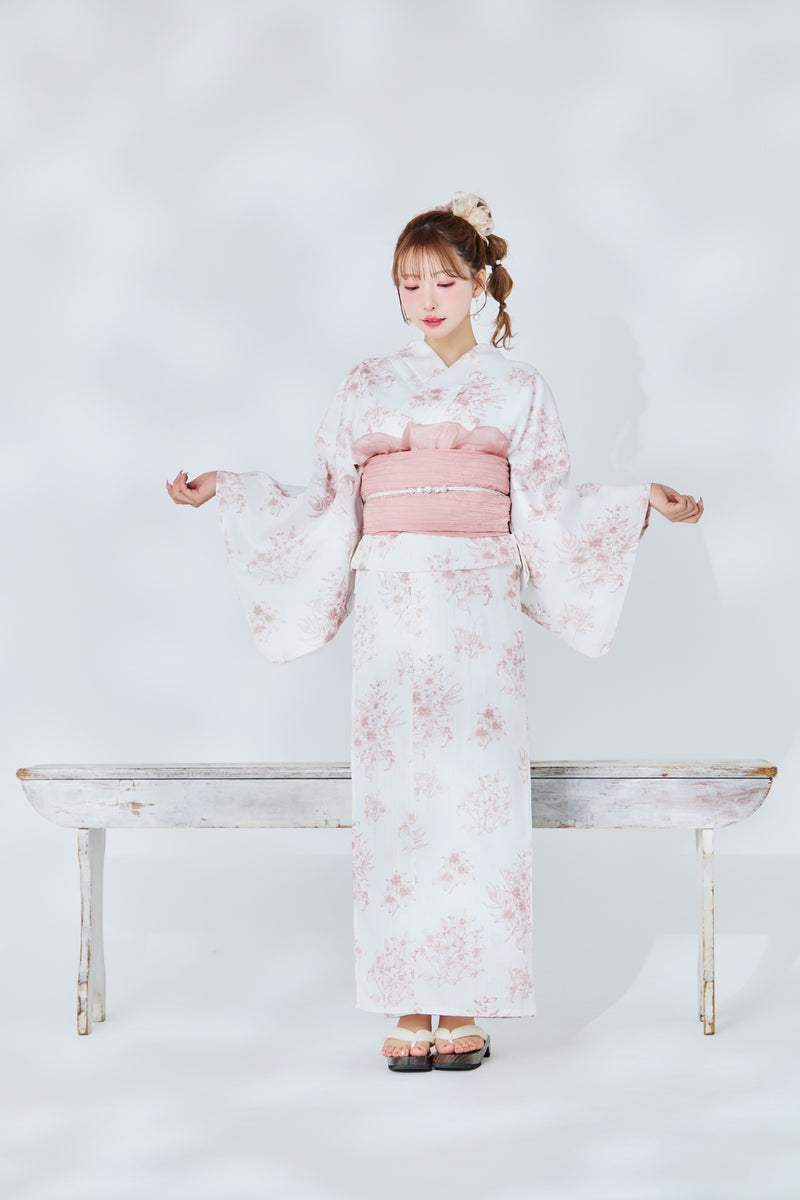 【sugarコラボ/6月下旬配送】ロマンティック・トワル柄浴衣