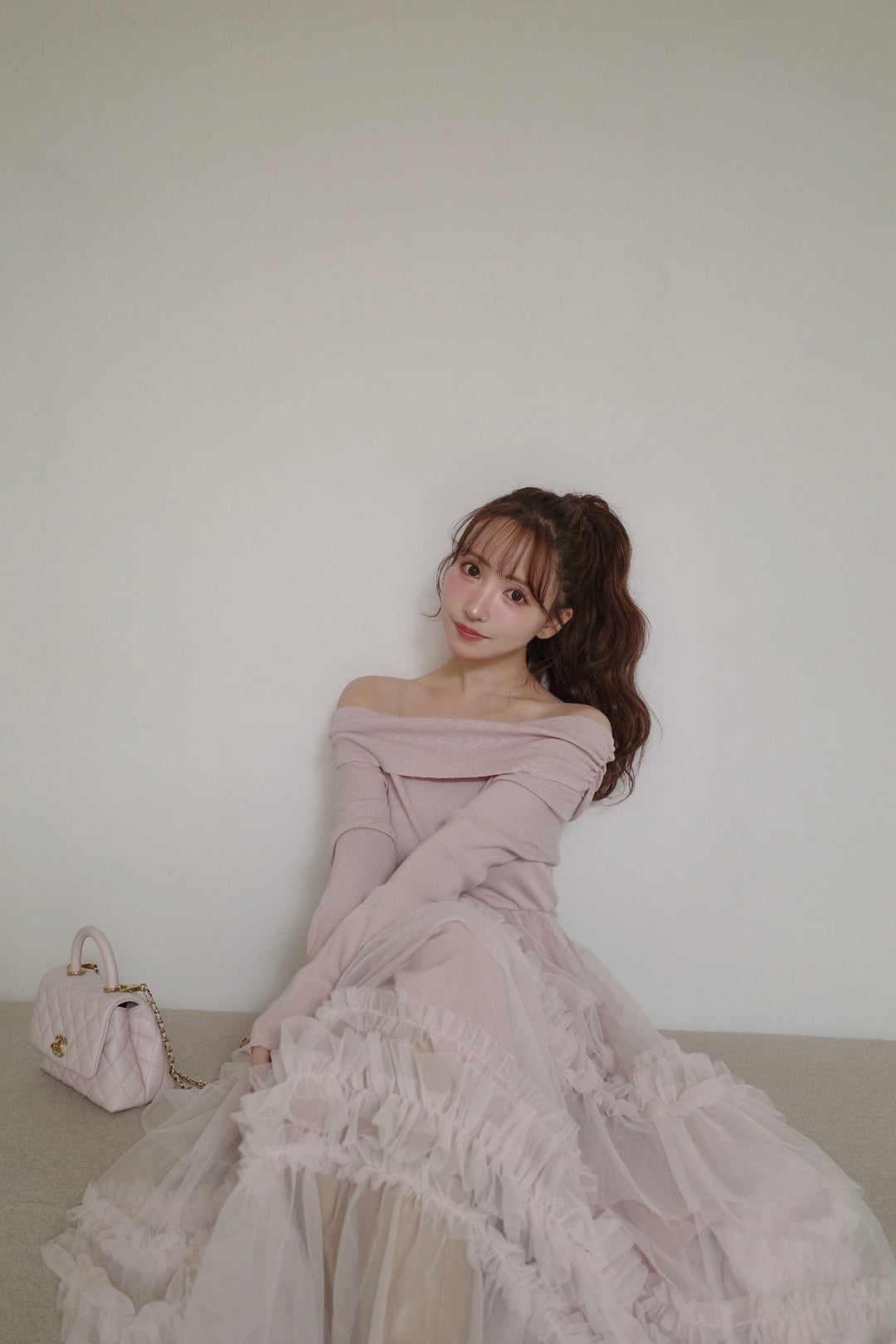 MISTREASS オフショルワンピース Off Shoulder Tulle Dress - MISTREASS