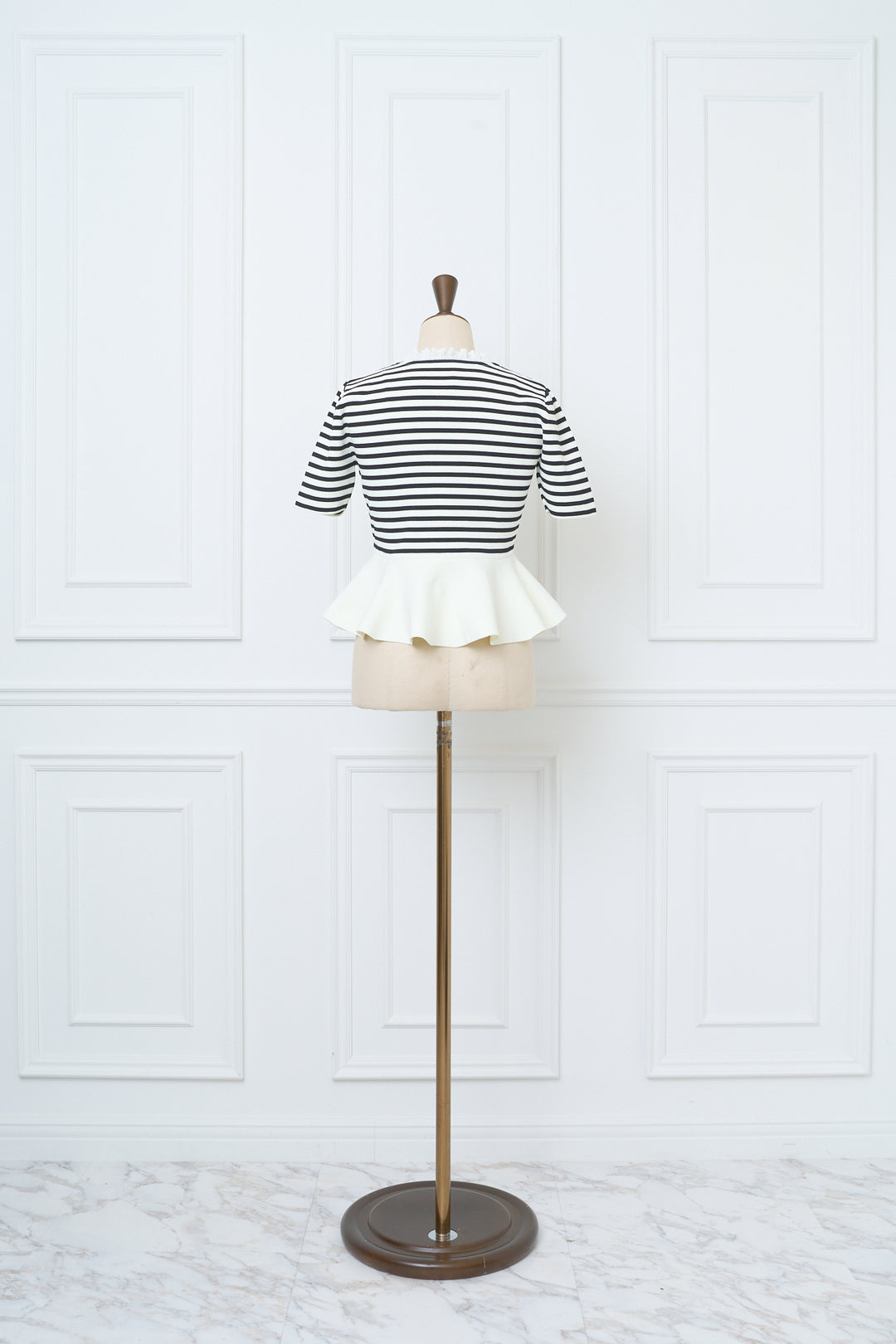 Chiffon-trim peplum knit - MISTREASS