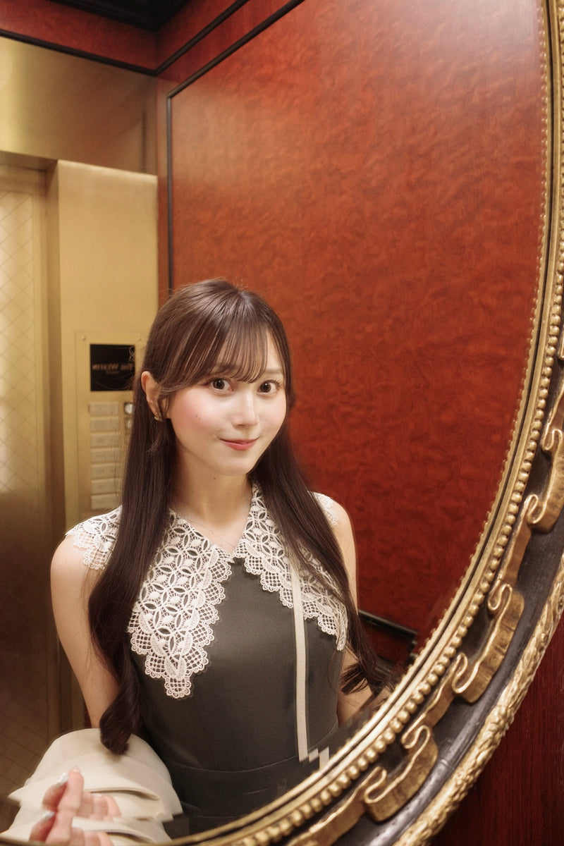 Lace Collar Sleeveless Dress