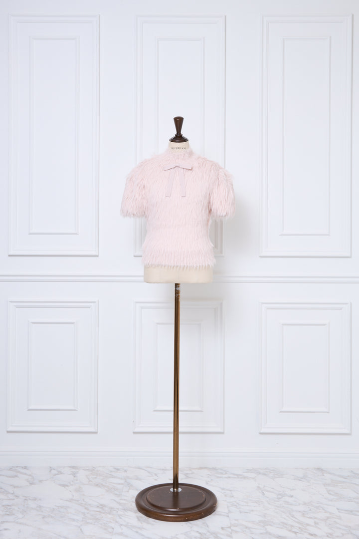 Fluffy Ribbon Puff Knit Top ミストレアス Fluffy Ribbon Puff Knit Top - MISTREASS