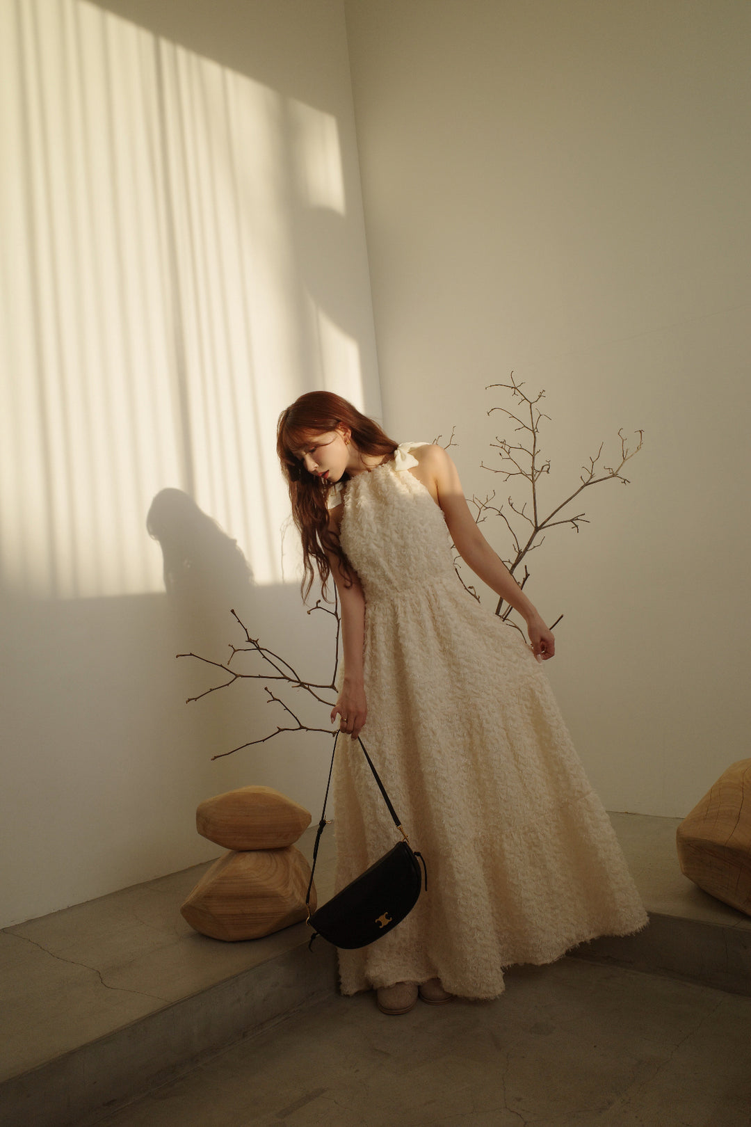 Shaggy Jacuard Long Dress - MISTREASS