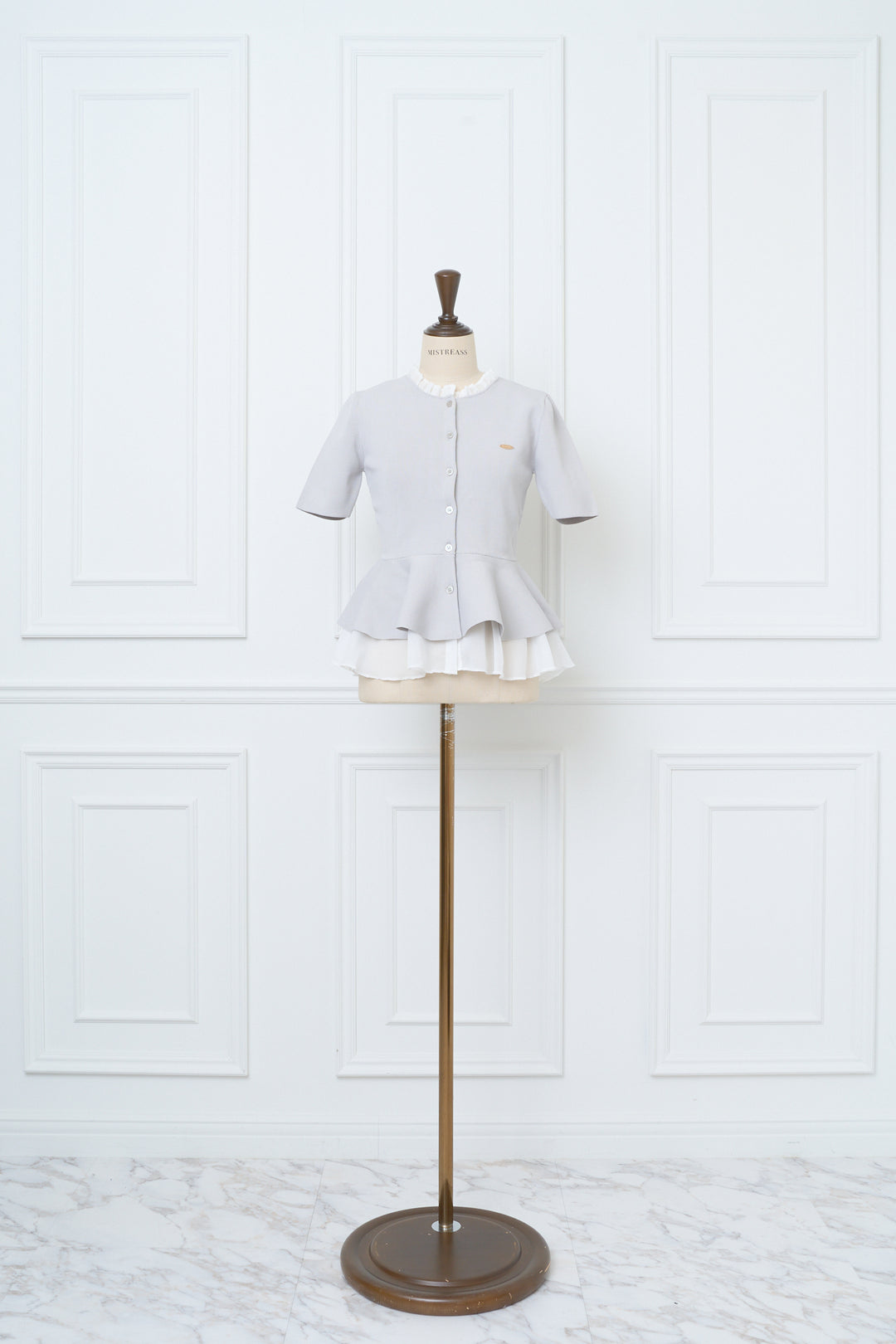 Chiffon-trim peplum knit - MISTREASS