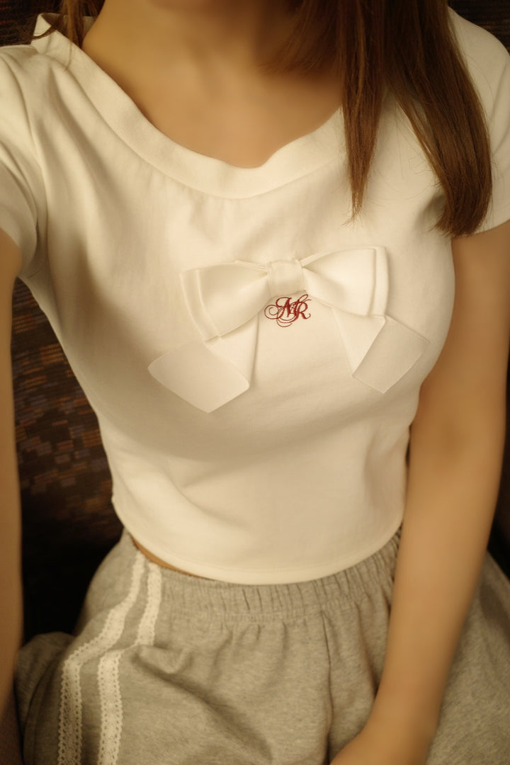 ミストレアス MISTREASS Mini Ribbon Tee White Mini Ribbon Tee - MISTREASS