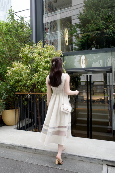 Lace Collar Sleeveless Dress