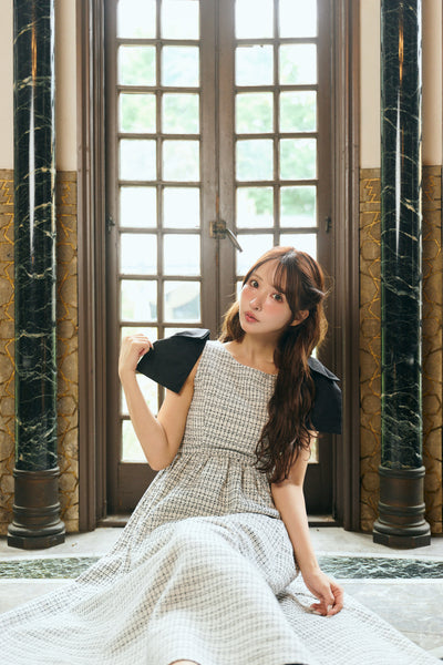 【11月下旬配送】Multi Way Ribbon Tweed Dress