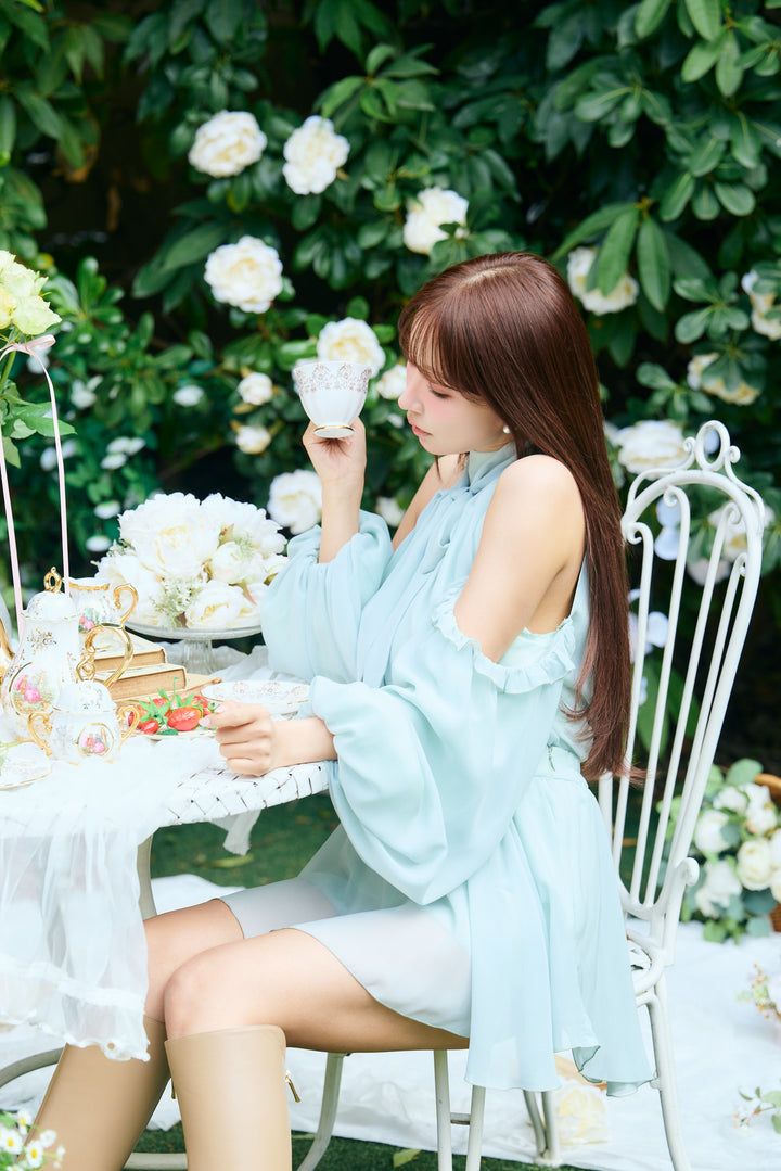Open Shoulder Chiffon Setup - MISTREASS