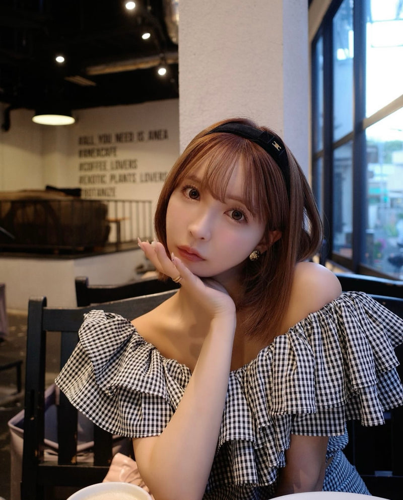 Gingham Check Frill Top & Long Skirt