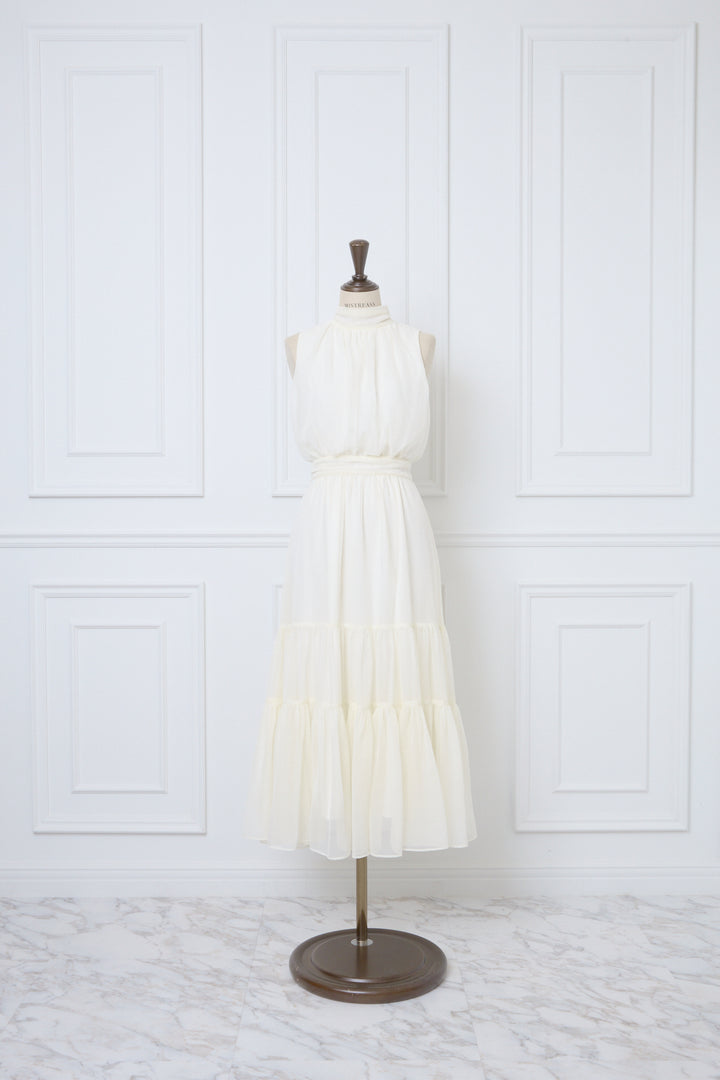 ワンピース MISTREASS Sheer Shiny Gather TieredDress Sheer Shiny Gather Tiered Dress - MISTREASS