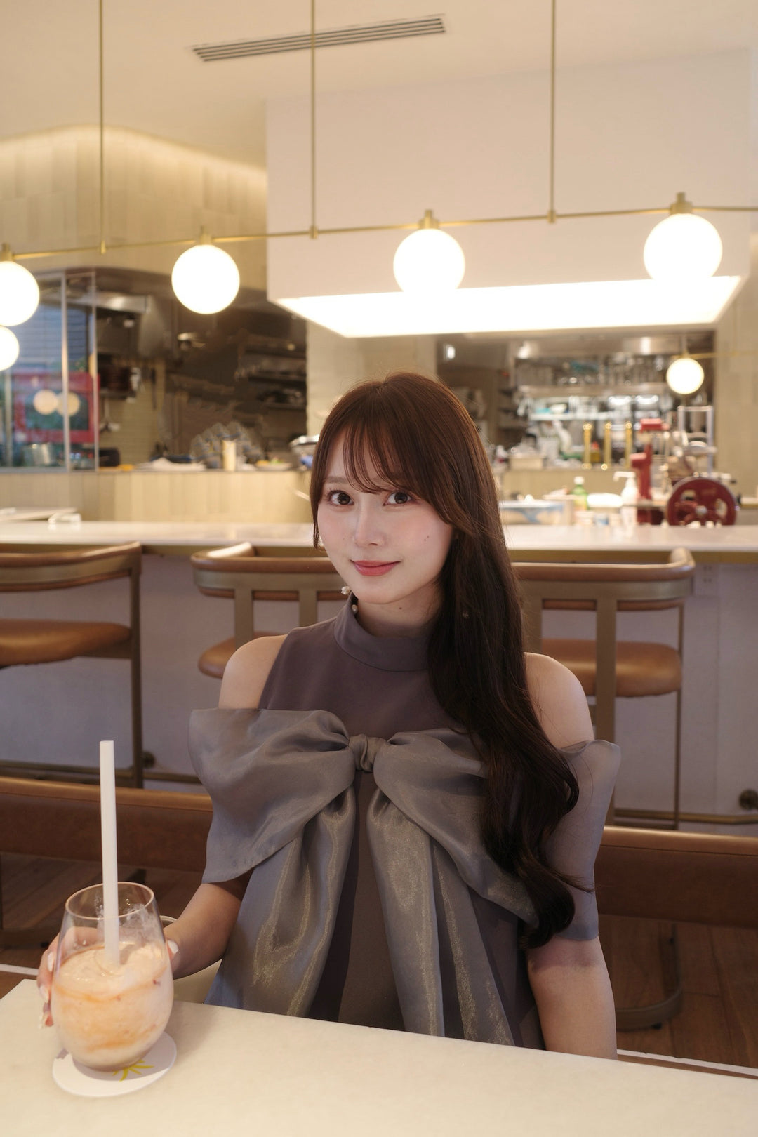 新品ミストレアス　Sheer Big Ribbon Mini Dress Sheer Big Ribbon Mini Dress - MISTREASS