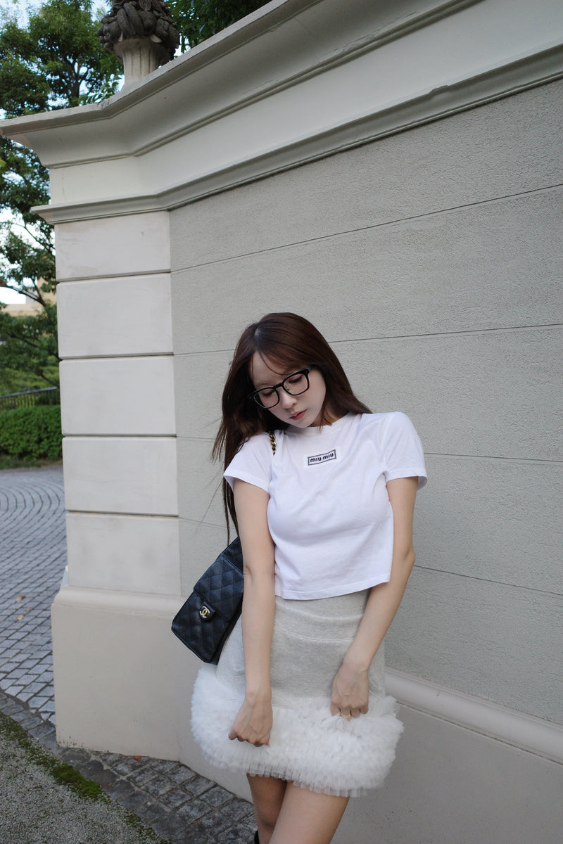 Sweat Hoodie & Frill Skirt Set