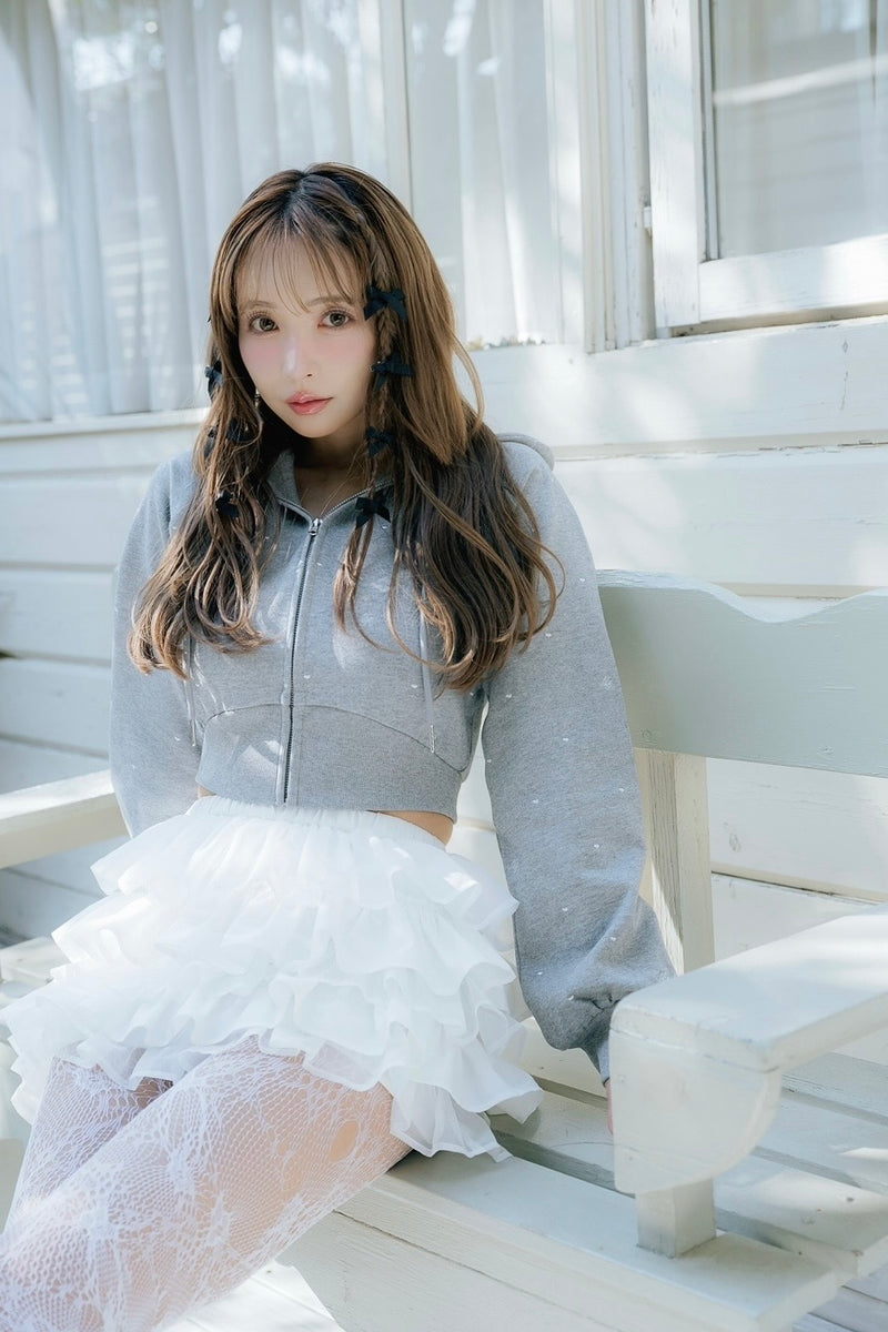 Volume Frilly Tiered Mini Skirt