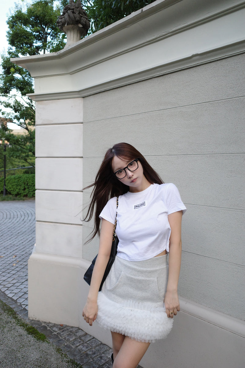 Sweat Hoodie & Frill Skirt Set