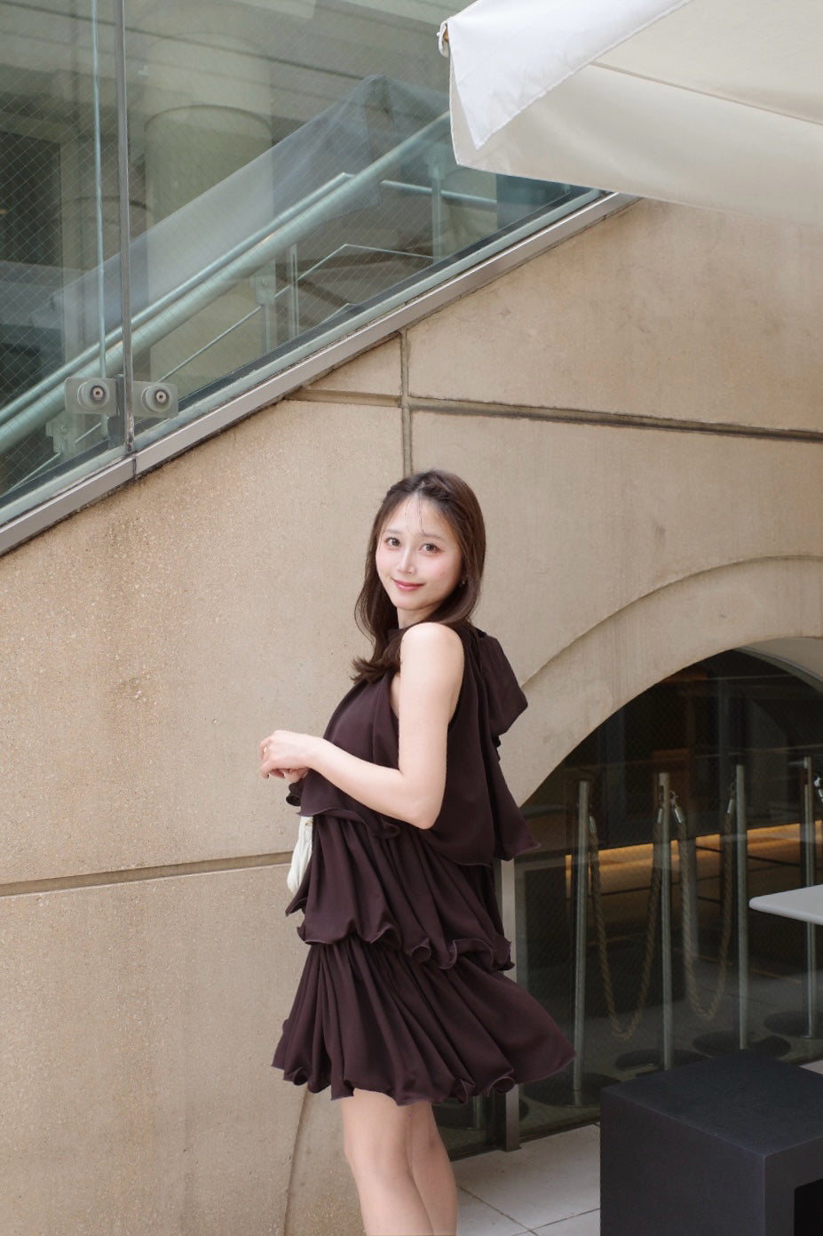 ミストレアス　ワンピース Romantic Ruffle Mini Dress - MISTREASS