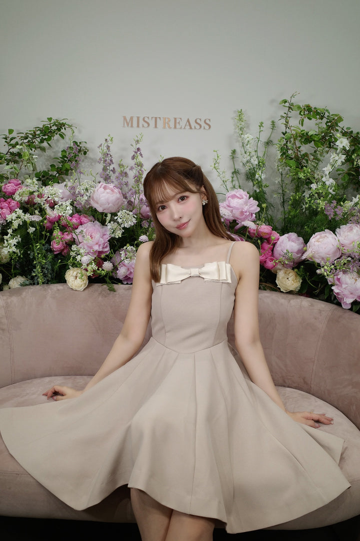 Front Ribbon Camisole Mini Dress - MISTREASS